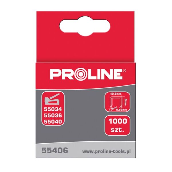 Pro-Line Zszywki hartowane typ G 8mm 1000szt. - 55408
