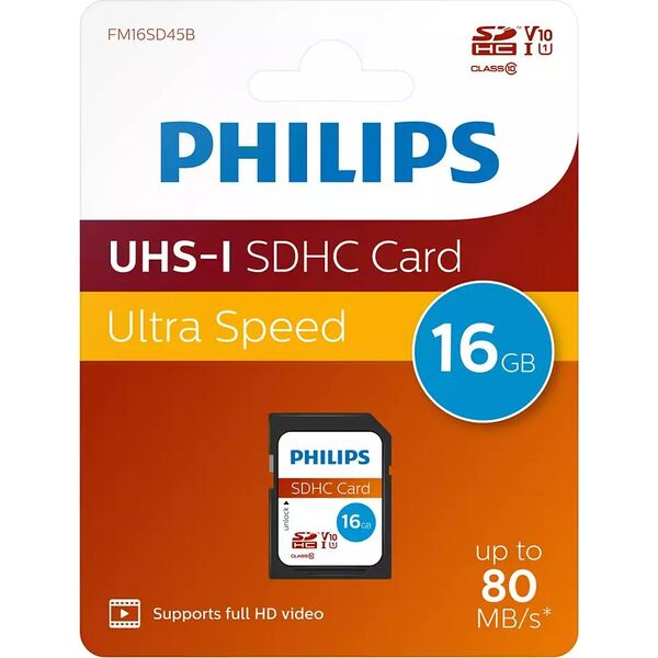 Karta Philips SDHC 16 GB Class 10 UHS-I/U1 V10 (FM16SD45B/00)