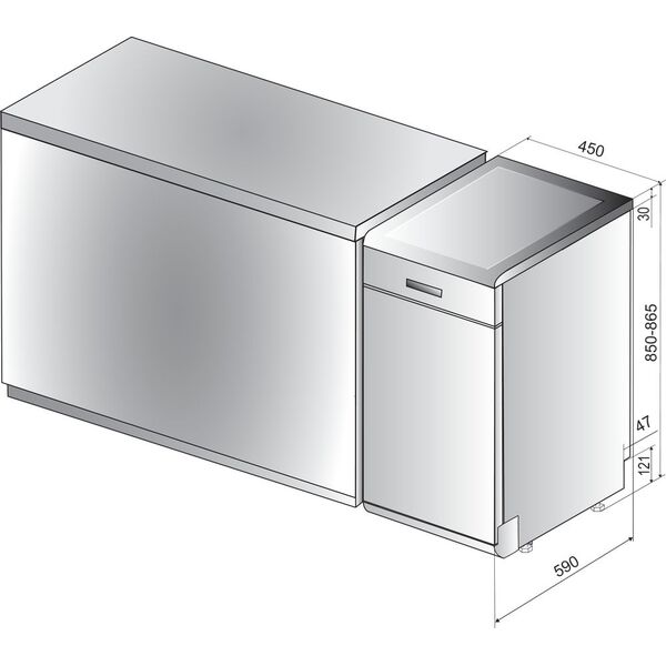 Zmywarka Whirlpool WSFO 3O34 PF X