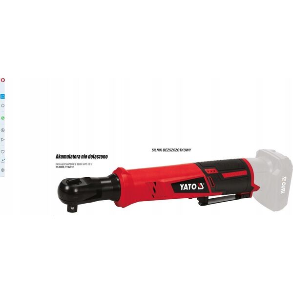 Yato YT. RATCHET 12V 80Nm 1/2"... WITHOUT CHARGER AND BATTERY