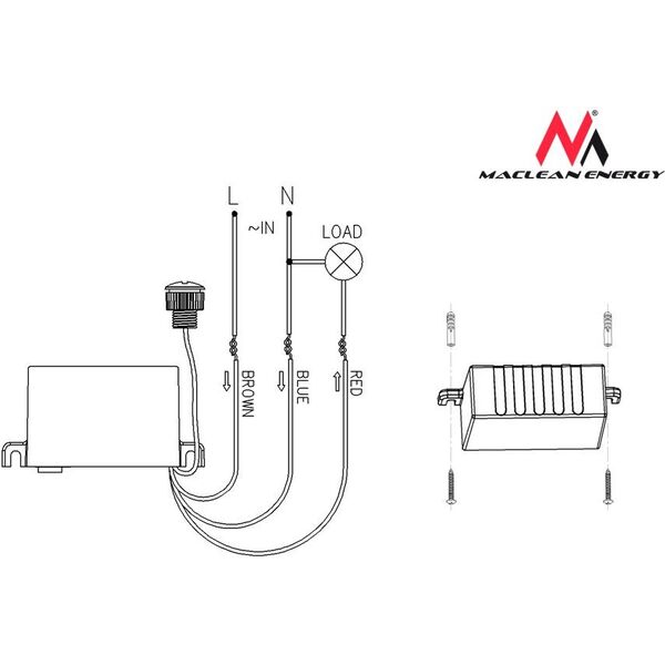 Maclean Czujnik zmierzchowy zewnętrzny sonda 2000W (MCE34)