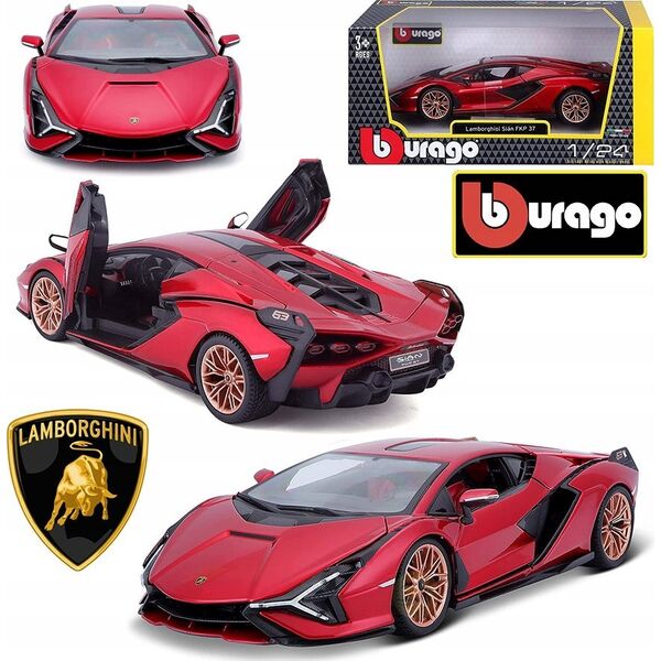 Bburago BBU 1:24 Lamborghini Sian FKP37 Red 21099RD 02702