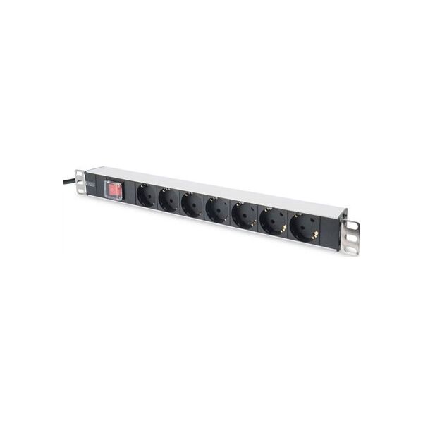 Digitus Aluminum outlet strip with switch | DN-95402 | Sockets quantity 7