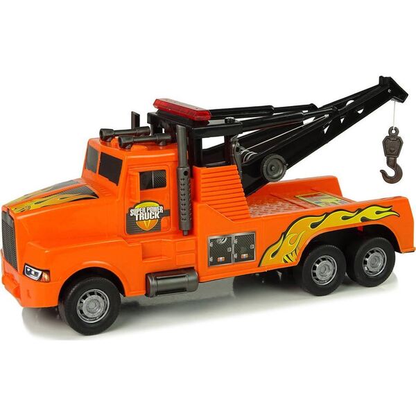 LeanToys Auto Ciężarówka Holownik Pomoc Drogowa 1:10 Lina Pomarańczowa