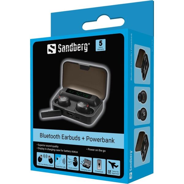 Słuchawki Sandberg SANDBERG Bluetooth Earbuds + Powerbank