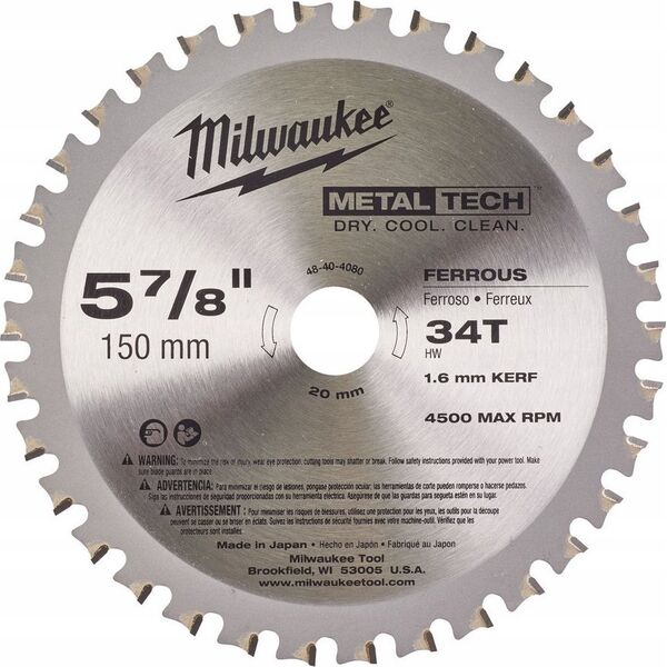 Milwaukee MILWAUKEE BLADE SAW.MET.150x20x34z 13763455 45242510283