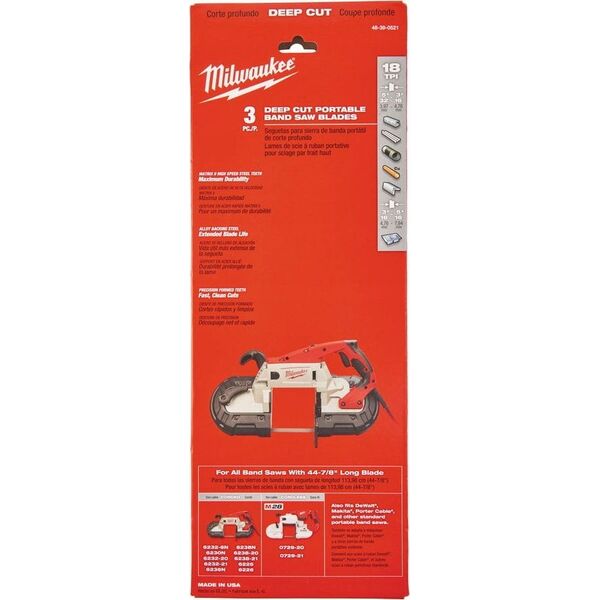Milwaukee MILWAUKEE BIMETAL LADE FOR HBS120E /V28 - γρ. δόντι 1,4 mm (3 τεμ.) 13763355 45242132263