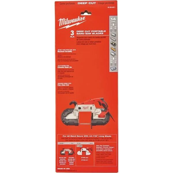 Milwaukee MILWAUKEE BIMETAL LADE FOR HBS120E /V28 - γρ. δόντι 1,8 mm (3 τεμ.) 13763359 45242132164
