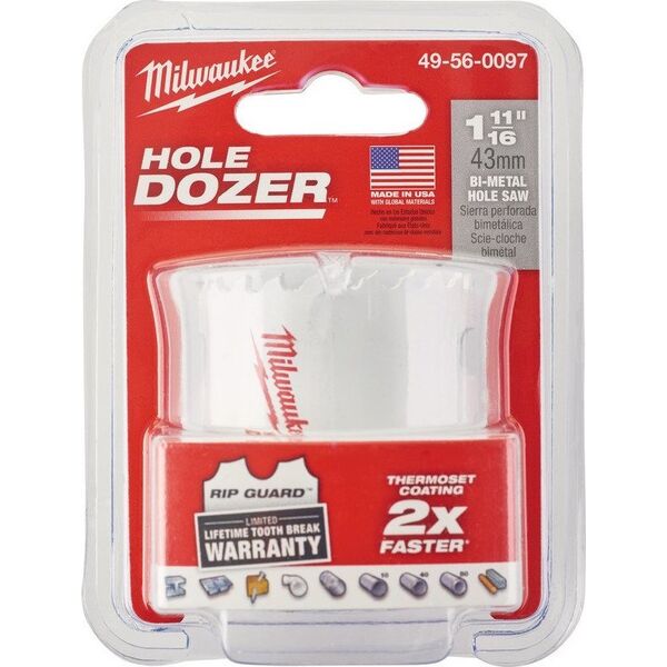 Milwaukee MILWAUKEE ΔΙΜΕΤΑΛΙΚΟ ΠΡΙΟΝΟ ΤΡΥΠΗΣ 43mm BLISTER 13763367 45242193080