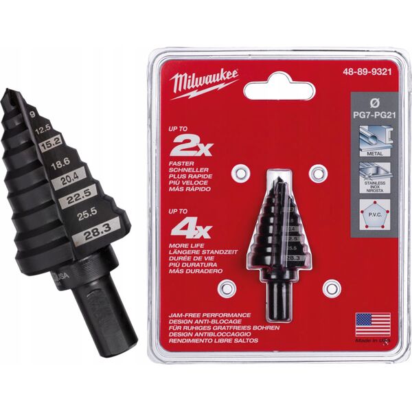 Τρυπάνι Milwaukee MILWAUKEE STEP DRILL PG7-PG21 13763440 45242364060
