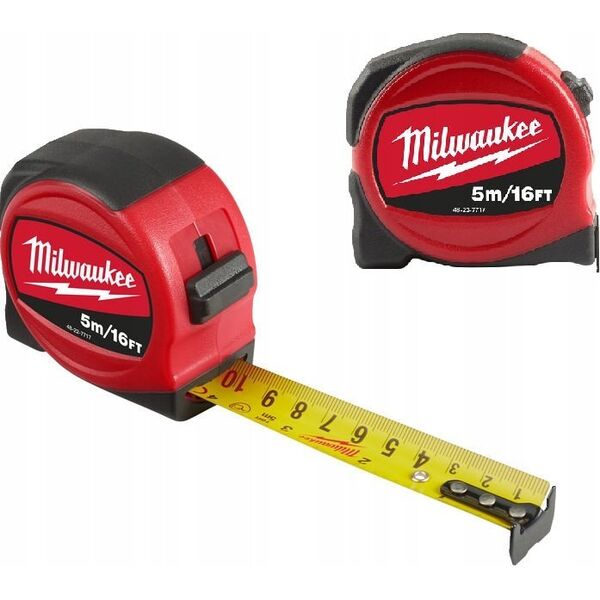 Milwaukee MILWAUKEE ROLLING MEASURE 5m SLIM S5 16/25 13763461 45242512935
