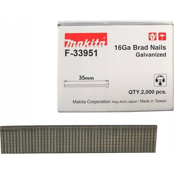 Makita MAKITA NAILS (PIN) 16GA 35mm ΓΙΑ DBN600 (2000PCS) 13683844 88381294515
