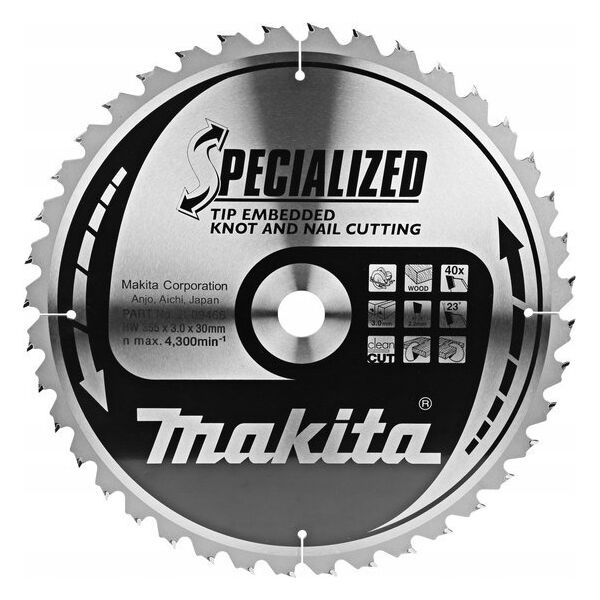 Makita MAKITA ΔΙΚΥΛΛΟ ΠΡΙΟΝΙ 355x30x40Z >>>B-33152 13476542 88381337502