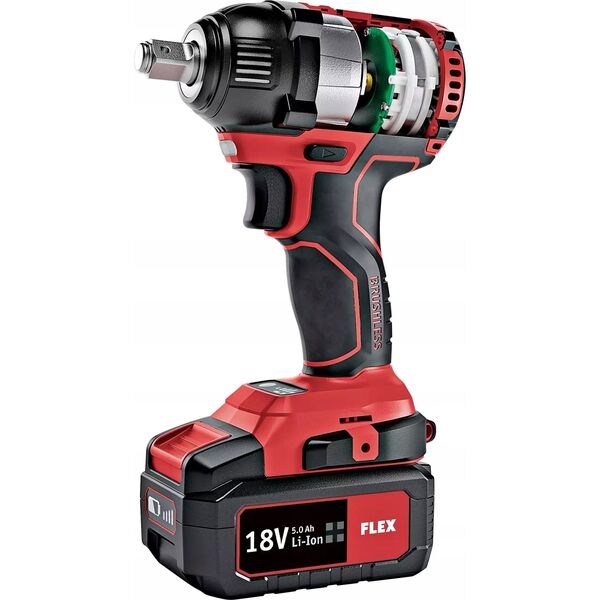 Sourcing Ασύρματο κρουστικό κλειδί FLEX IW 1/2". 18.0-EC/5.0 Σετ 13524997 4030293230668