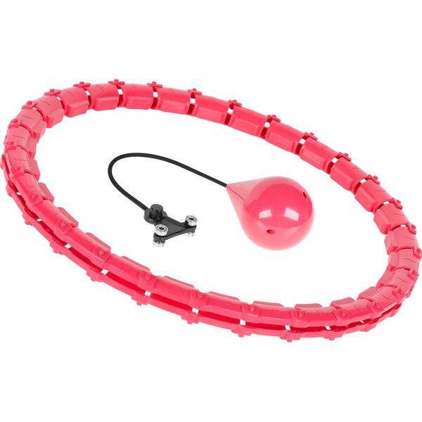 Rebel Smart Hula Hop odchudzające koło z wypustkami i obciążeniem 50cm, różowe, REBEL ACTIVE