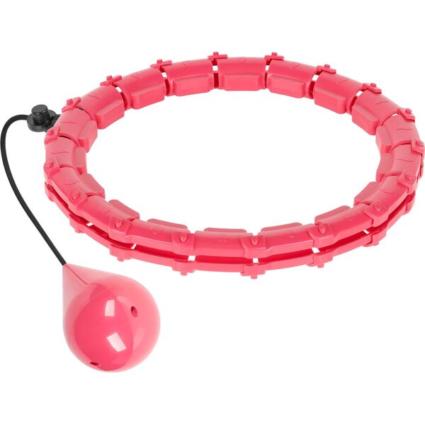 Rebel Smart Hula Hop odchudzające koło z wypustkami i obciążeniem 50cm, różowe, REBEL ACTIVE