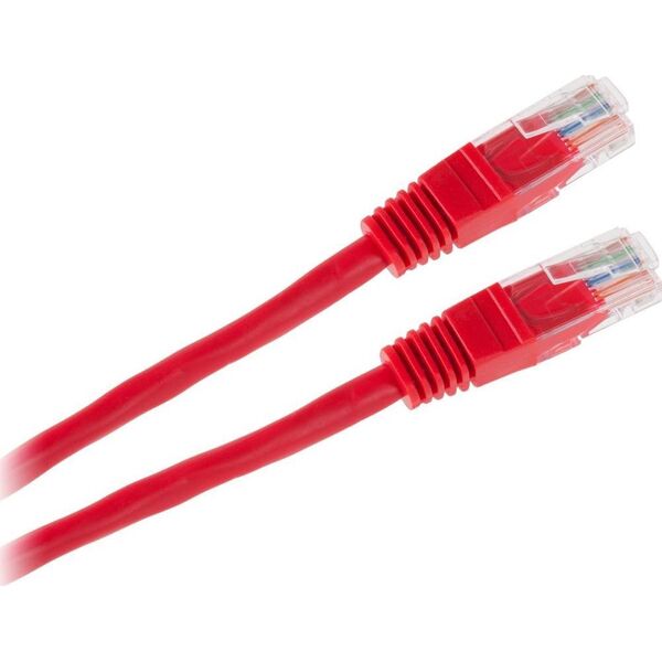 LP Patchcord kabel UTP 8c wtyk-wtyk 0,5m CCA czerwony
