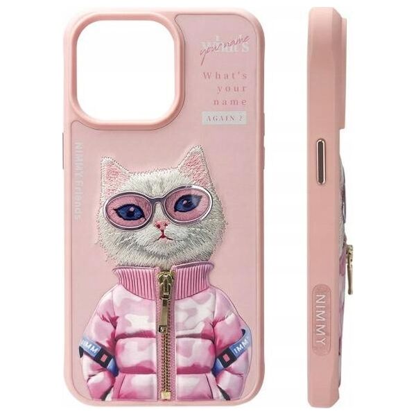 Nimmy iPhone 15 Pro Max 6.7" case pink Cool&Cute 2.0 Cat