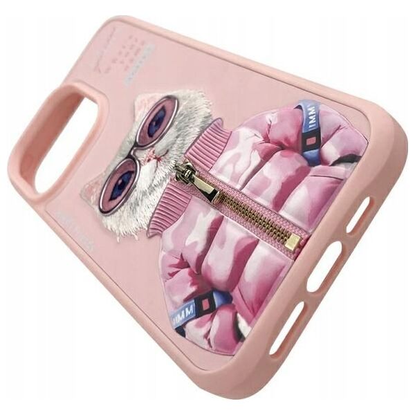 Nimmy iPhone 15 Pro Max 6.7" case pink Cool&Cute 2.0 Cat