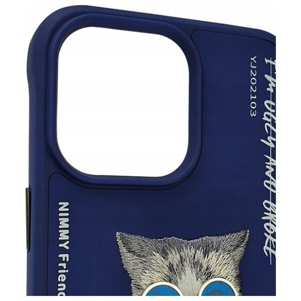 Nimmy iPhone 15 Pro 6.1" Case Blue/Blue Glasses Cool Cat