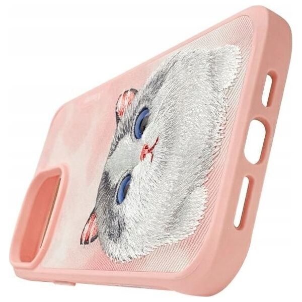 Nimmy iPhone 15 Pro 6.1" Case Pink Big Eyed Pet 2.0 Cat