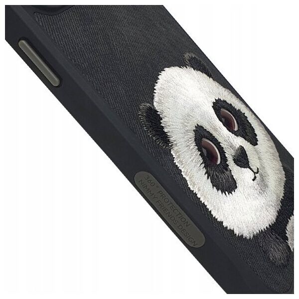 Nimmy case iPhone 15 Pro Max 6.7" black/black Big Eyed Pet 2.0 Panda