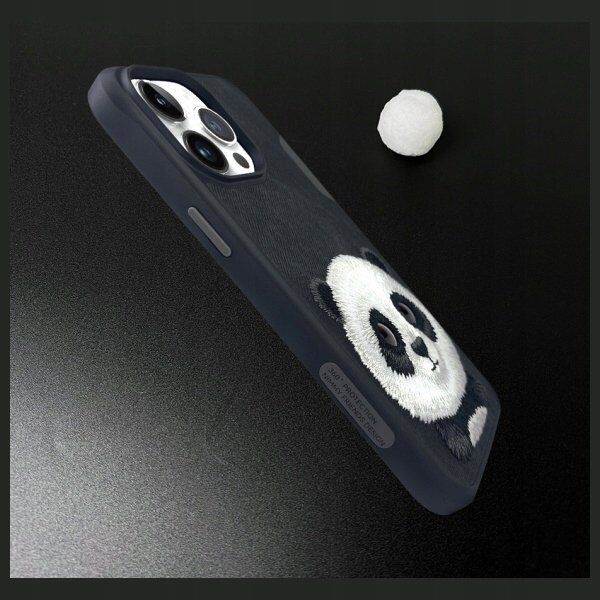 Nimmy case iPhone 15 Pro Max 6.7" black/black Big Eyed Pet 2.0 Panda