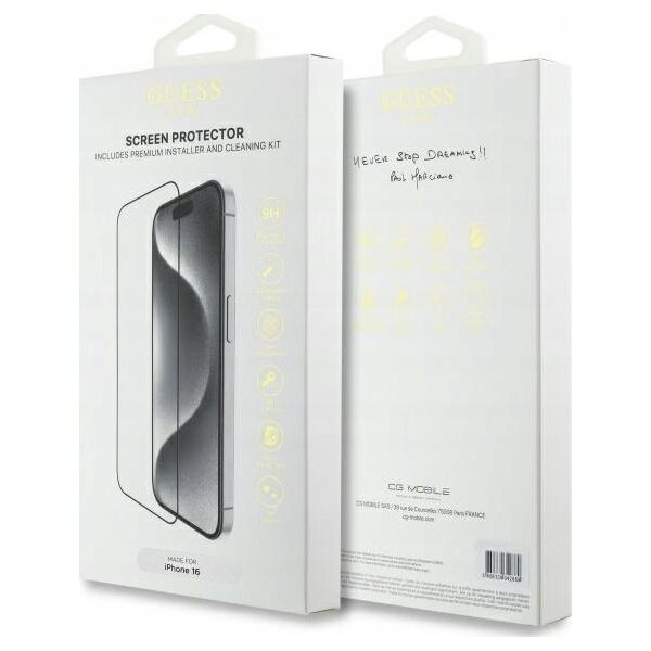 Guess GUTGP16SBOKGCIT iPhone 16 6.1" Screen Protector 2.5D Outline - display protection