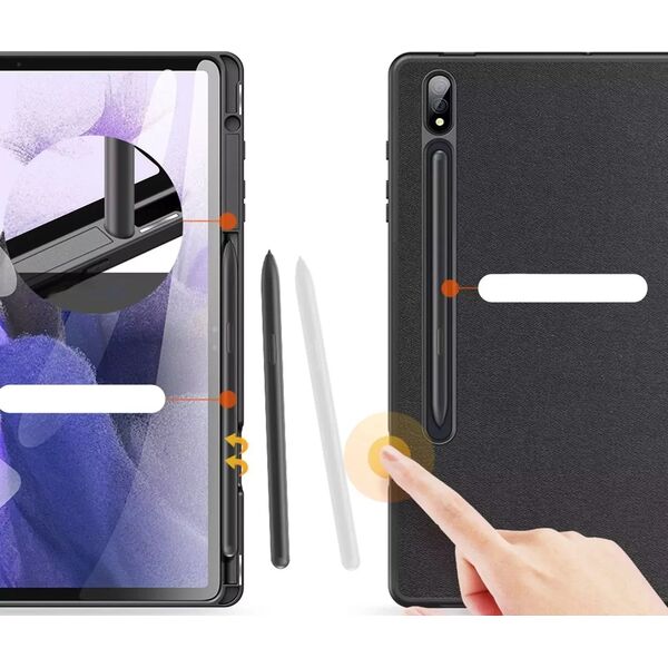 Etui na tablet Dux Ducis Etui Dux Ducis Domo składane z miejscem na rysik do Samsung Galaxy Tab S9 Plus czarne