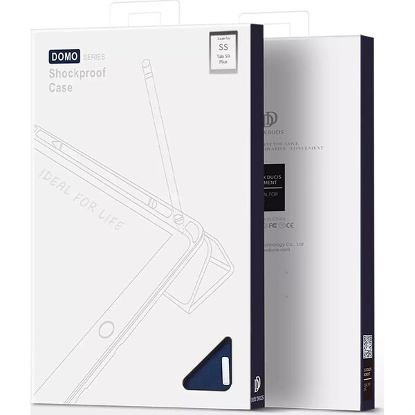 Etui na tablet Dux Ducis Etui Dux Ducis Domo składane z miejscem na rysik do Samsung Galaxy Tab S9 Plus czarne