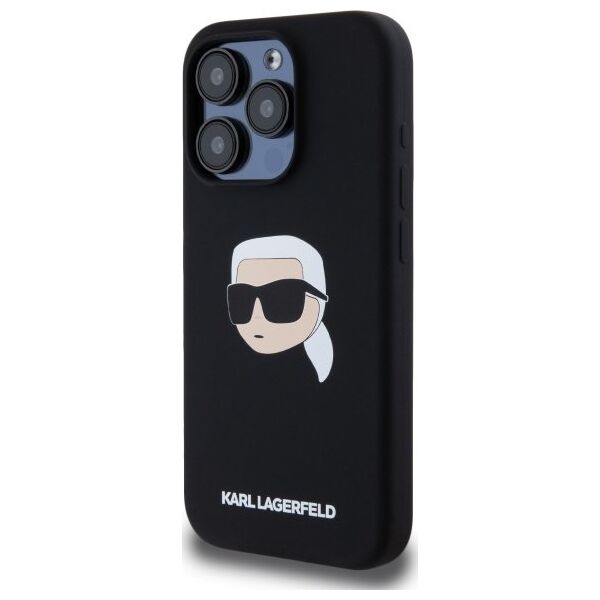 Karl Lagerfeld KLHMP15XSKHPPLK iPhone 15 Pro Max 6.7" black/black hardcase Silicone Karl Head Print MagSafe