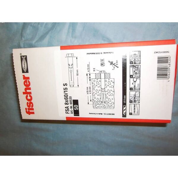 Fischer Ankeris su varztu FSA S 8/15 8x60 mm 10408474 4006209685204