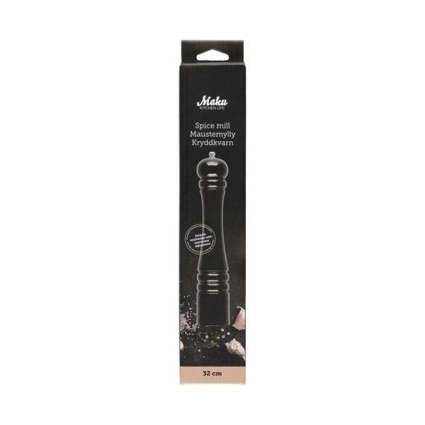 Młynek do przypraw Maku Maku malūnėlis pipirams malti 31cm, juodas
