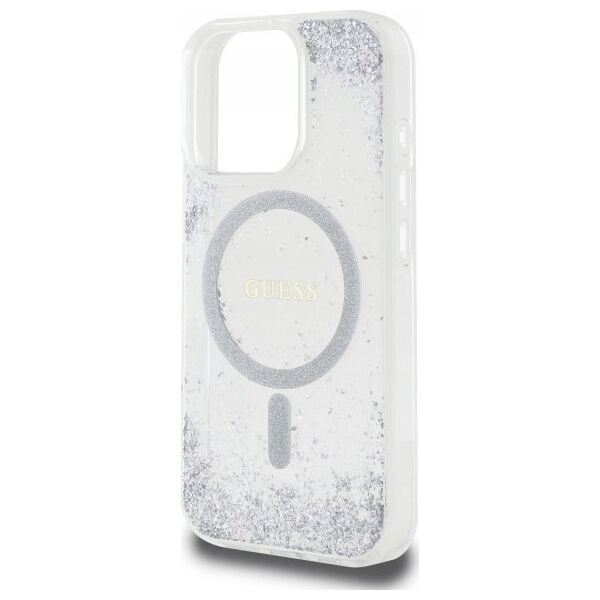 Guess GUHMP16LRGRGES iPhone 16 Pro 6.3" silver/silver hardcase Resin Gradient Glitter MagSafe