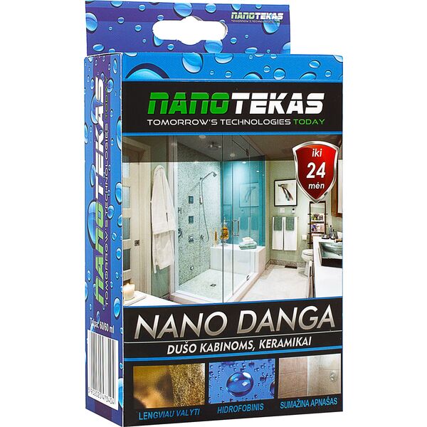 Nanotec Nano danga dušo kabinoms, keramikai, 60/60ml