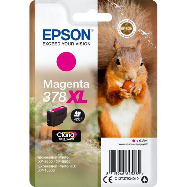 Tusz Epson Oryginalny tusz 378XL, magenta (C13T37934010)