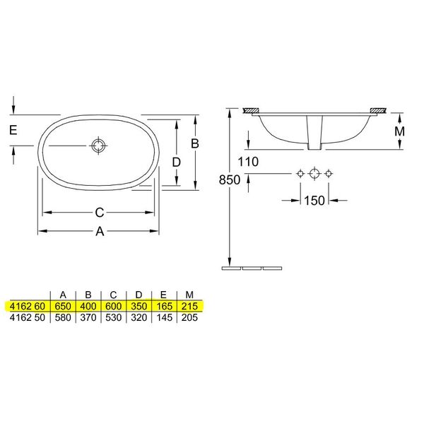 Umywalka Villeroy & Boch O.Novo 60cm (41626001)