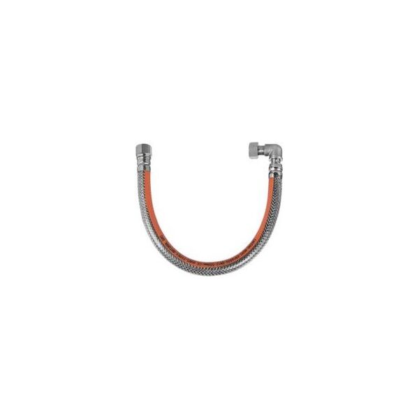 Przewód elastyczny do gazu 1/2" w osłonie z PVC z kolankiem (GW-26-100)