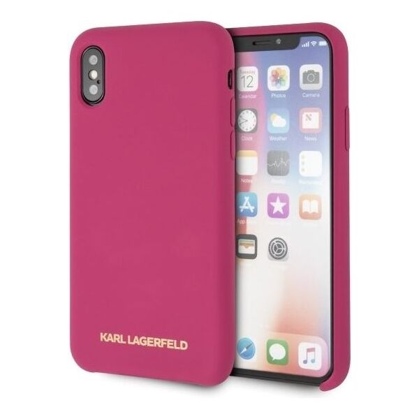 Karl Lagerfeld Karl Lagerfeld KLHCPXSLROG iPhone X/Xs hardcase różowy/fushia Silicone