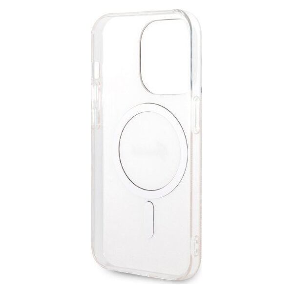 Guess Guess Bundle Pack MagSafe 4G - Zestaw etui + ładowarka MagSafe iPhone 14 Pro Max (różowy/złoty)