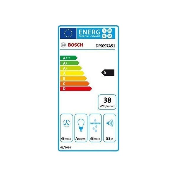 Okap Bosch Okap Bosch DFS097A51 Seria 4 Teleskopowy, klasa efektywności energetycznej A, szerokość 90 cm, 397 m/h, przyciski, srebrny meta