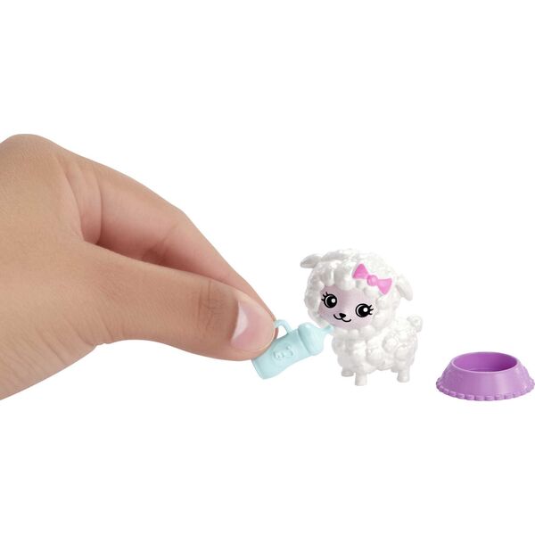 Lalka Barbie Barbie LALKA BARBIE SKIPPER Z WÓZKIEM I BOBASAMI OWIECZKI Wózek HLC29 Dreamtopia