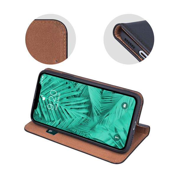 Genuine Leather Smart Pro for Samsung Galaxy A36 5G / A56 5G black 5906961942562