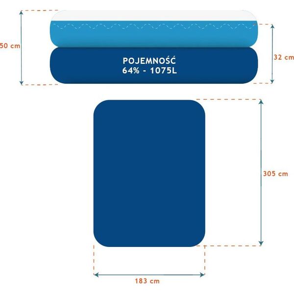 SunClub Basen dmuchany 305x183cm