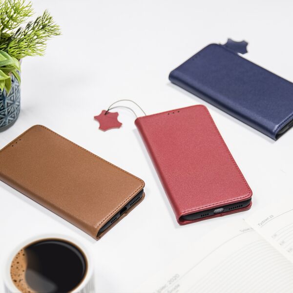 Genuine Leather Smart Pro for Samsung Galaxy A36 5G / A56 5G maroon 5906961942746