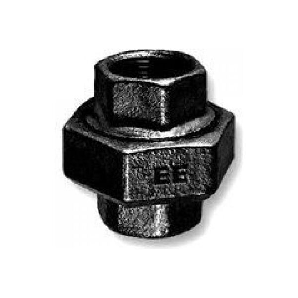 Odlewnia Zawiercie Dwuzłączka płaska z uszczelką bez rantu 21/2" czarna nr 48oru (5907791622976)