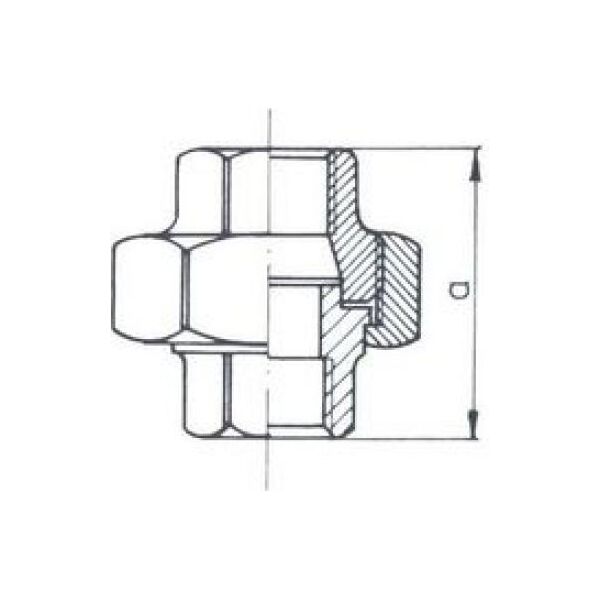 Odlewnia Zawiercie Dwuzłączka płaska z uszczelką bez rantu 21/2" czarna nr 48oru (5907791622976)