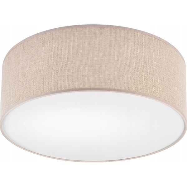 Lampa sufitowa Lamkur Lamkur Estelle 48369 plafon lampa sufitowa boho koło 1x60W E27 beżowy/biały