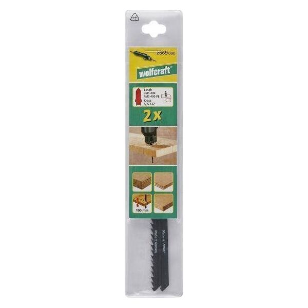 Wolfcraft 2 brzeszczoty Wolfcraft - uchwyt T, 100 mm, cięcia zgrubne