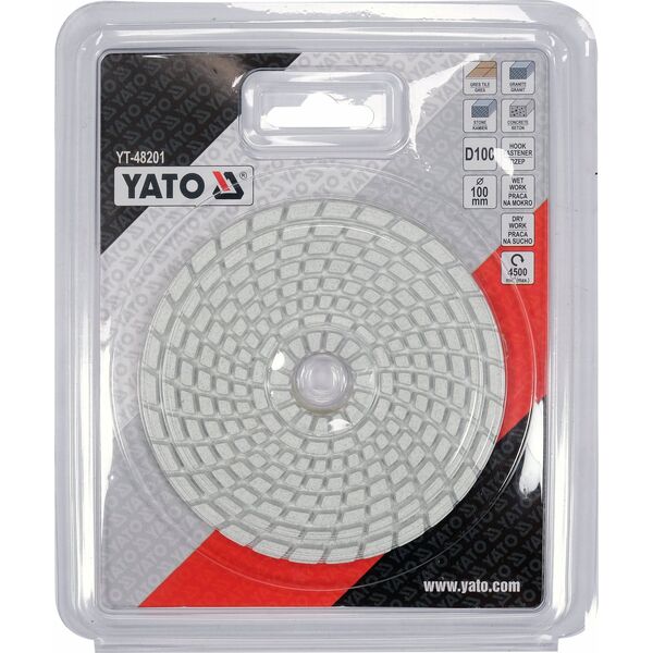 Yato YATO KRĄŻEK ŚCIERNY DIAMENTOWY DO SZLIFOWANIA GRESU 100mm P 100